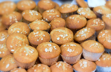 food concept: banana cakes