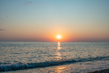 Evening on the Black Sea coast in Sochi