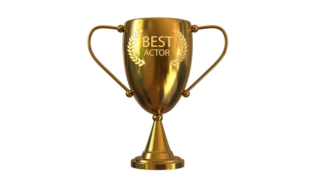 3D Trophy Gold Award, 3D Illustration
