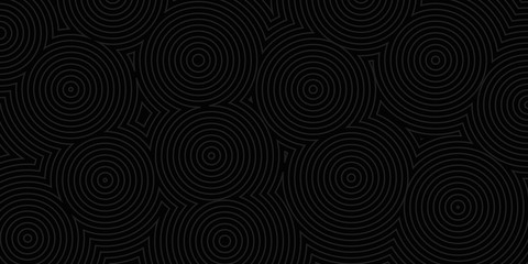 Abstract background of concentric circles in black colors