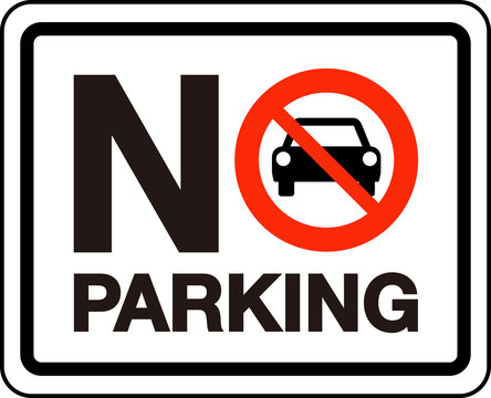 No Parking Sign , vector illustration