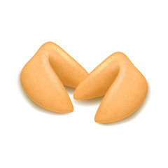 Realistic Detailed 3d Fortune Cookies Whole Set. Vector