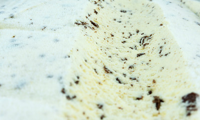 Surface ice cream cookies & Cream, Food concept, Blank for design..