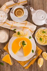 Lemon and mascarpone cheesecake. 