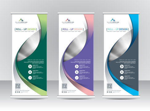 Roll up banner stand template design