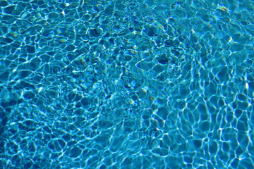 blue water of a swimming pool 