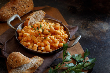 Ditalini pasta with chickpeas