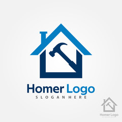 Home Construction Logo Design Template. House Building Store Logo Template