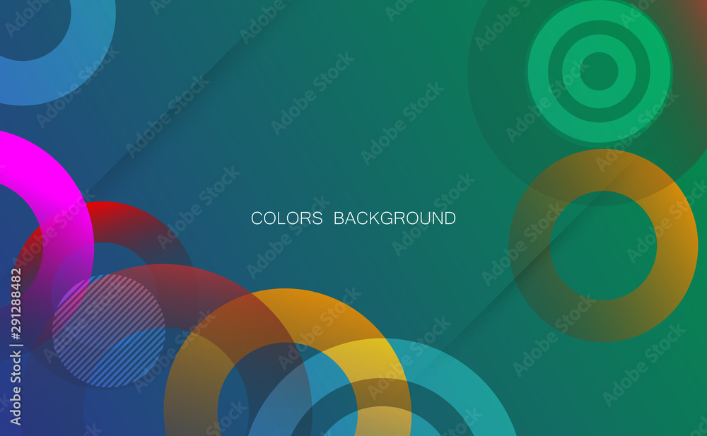 Poster colorful geometric background. gradient background bright colors and dynamic shape compositions . ve