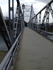 Metal Bridge over River
