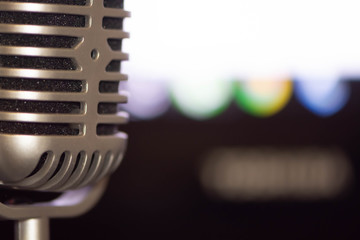 Microphone with bokeh background