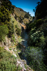 Valley seen over famous Aradena George in Aradena, Crete