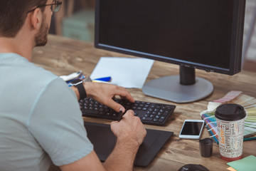 Graphic designer small business home office concept drawing