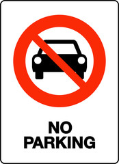 No Parking Sign , vector illustration