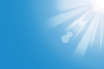 Bright ray abstract and light blue background, vector and illustration.