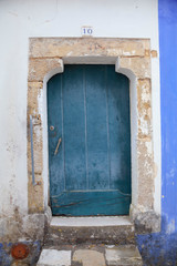 Vintage Door In Old European Town, Portugal