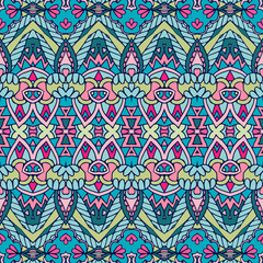 Tribal vintage abstract floral geometric ethnic seamless pattern ornamental