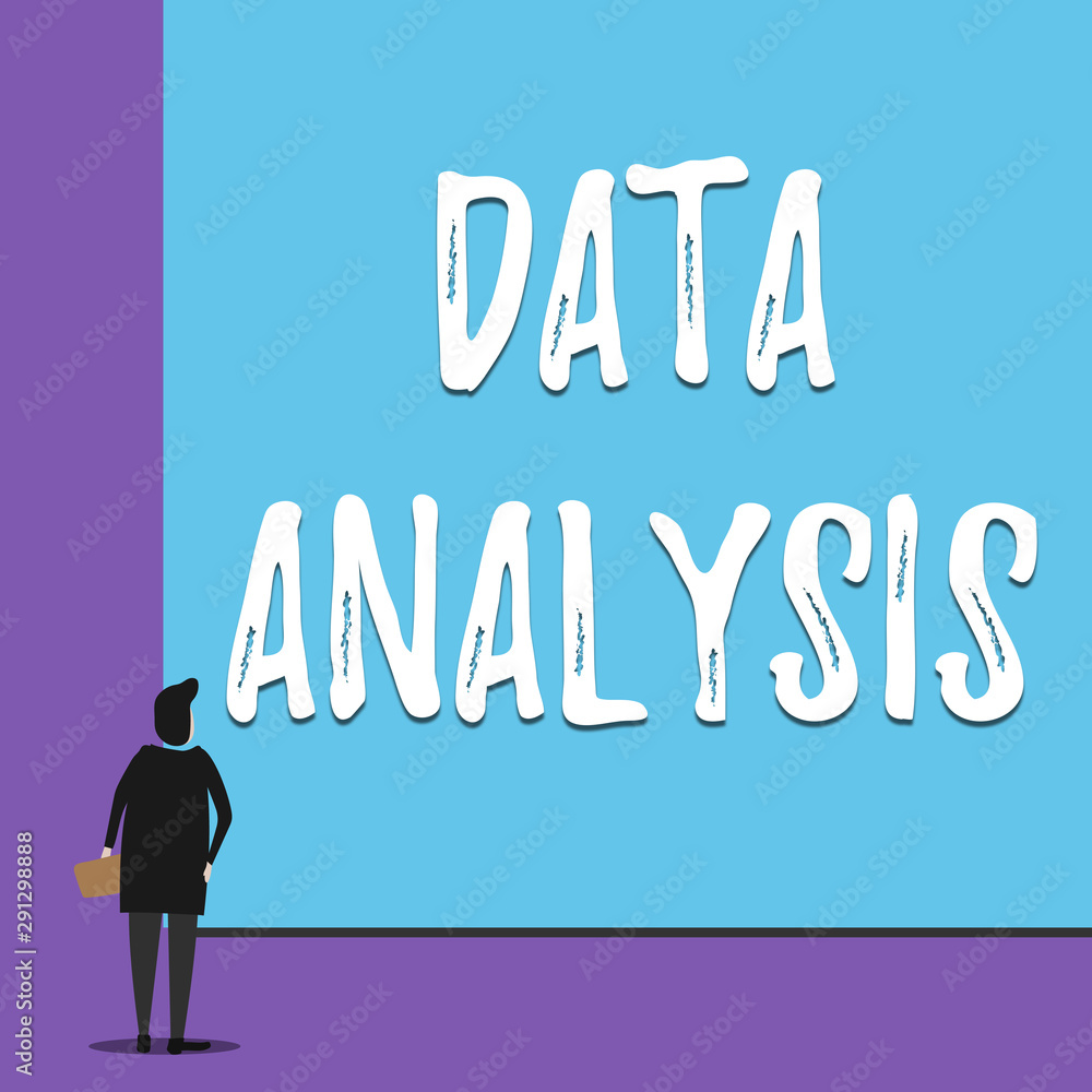 Poster conceptual hand writing showing data analysis. concept meaning translate numbers to analytical concl
