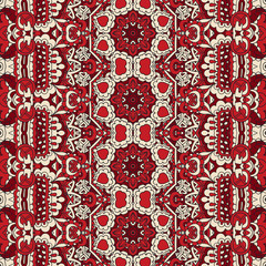 Vector Ethnic Abstract Seamless Festive textile pattern background