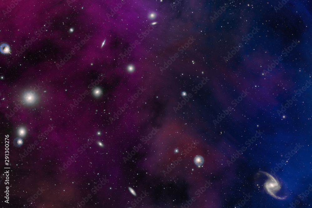 Canvas Prints star field, nebulas, galaxy and dust clouds in outer space.