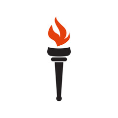Torch graphic design template vector isolated illustration