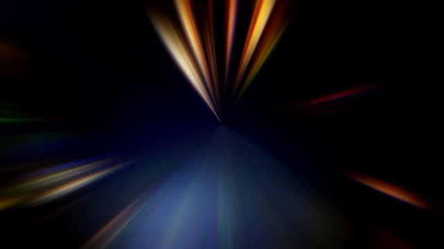 Beams flow. Hypersonic speed. Yellow glowing lines on dark background.