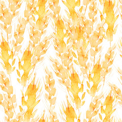 Beautiful watercolor autumn pattern. 