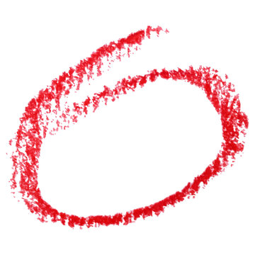 Red Marker Pen Highlighter Circle. Vector Illustration