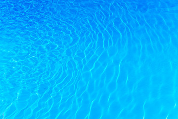 Blue water in a pool