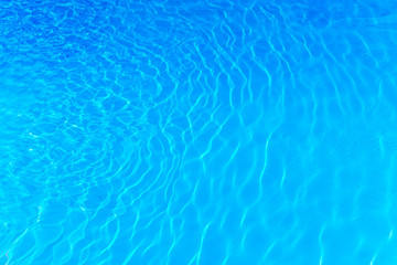 Blue water in a pool