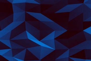 Blue dark abstract background with triangles