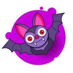 Abstract Bat Halloween For Decoration Design. Abstract Vector Illustration. Horror Halloween Background.