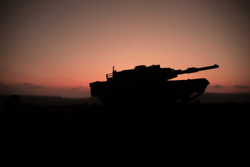 War Concept Armored Vehicle Silhouette