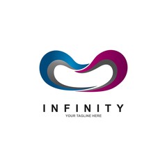 Infinity symbol limitless logo design vector template