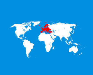 Fototapeta na wymiar map of Europe