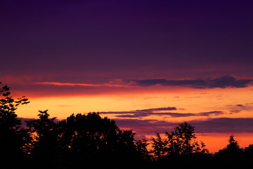 Colorful sunset sky