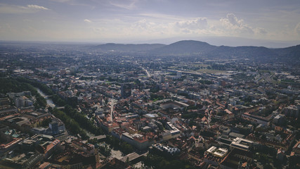Fototapeta premium view of Graz from the sky