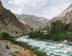Mountain river in the mountains