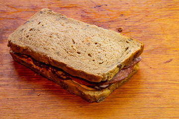 sandwich on the plate