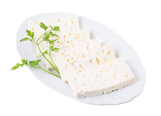 Georgian homemade soft cheese.