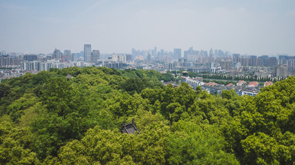 View from top of Wu Hill (Wushan), Hangzhou, China