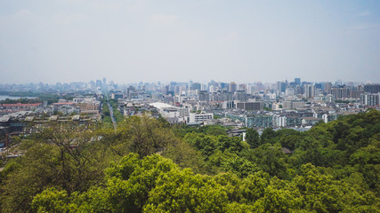 View from top of Wu Hill (Wushan), Hangzhou, China
