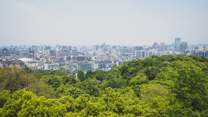 View from top of Wu Hill (Wushan), Hangzhou, China