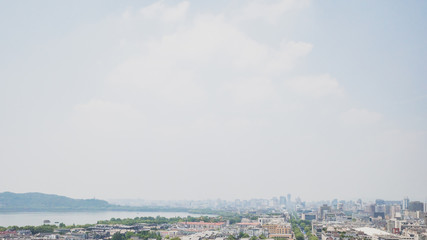 View from top of Wu Hill (Wushan), Hangzhou, China