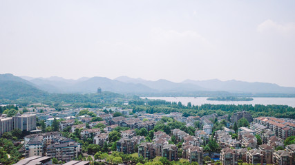 View from top of Wu Hill (Wushan), Hangzhou, China