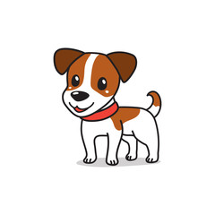 Cartoon character cute jack russell terrier dog for design.
