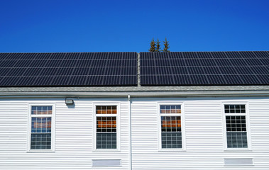 solar panel installed on the house roof