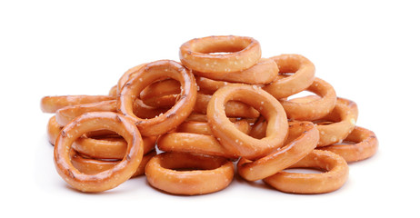 Bread rings isolated on white