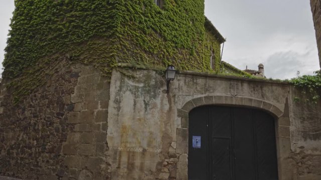 Medieval tower Torre de Sande in Caceres, Extremadura, Spain. Footage shot from the public floor.The Old town of Caceres is declared a UNESCO World Heritage site ref 384b