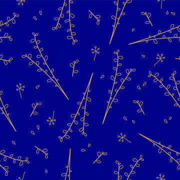 Cute botanical seamless vector pattern